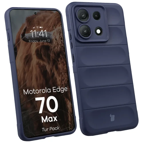 Pancerne etui + szkło hartowane Bizon Tur Pack do Motorola Edge 70 Max, granatowe (3/10)