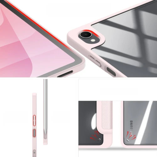 Etui z klapką Dux Ducis Toby do Galaxy Tab S12 Plus, różowy (7/12)