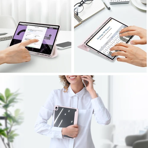 Etui z klapką Dux Ducis Toby do Galaxy Tab S12 Plus, różowy (12/12)