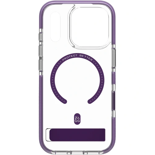 Etui ZAGG Santa Cruz Snap Kickstand do MagSafe do iPhone 18 Pro Max / 17 Pro Max, przezroczysto-fioletowe (4/7)