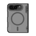 Etui Nillkin Super Frosted Shield Fold Magnetic do iPhone Duo, przydymione z czarną ramką (3/8)