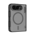 Etui Nillkin Super Frosted Shield Fold Magnetic do iPhone Duo, przydymione z czarną ramką (4/8)