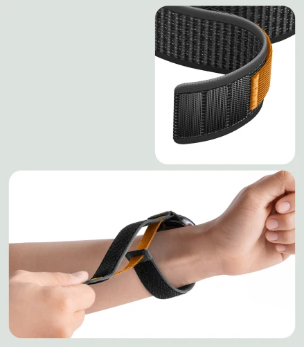 Pasek Spigen Athlex Air do Google Pixel Watch 5 (41mm) / 4 (41mm) / 3 (41mm) / 2 (41 mm), czarno-pomarańczowe (3/14)