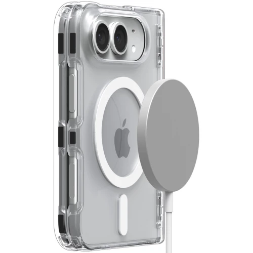 Etui Spigen Ultra Hybrid Pro Mag do MagSafe do iPhone Duo, przezroczysto-białe (8/14)