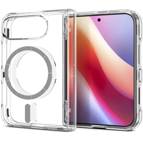Etui Spigen Ultra Hybrid Pro Mag do MagSafe do iPhone Duo, przezroczysto-białe (12/14)