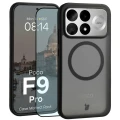 Etui z pierścieniem magnetycznym + szkło hartowane Bizon MatteO Pack do Xiaomi POCO F9 Pro, przydymione-czarne (1/9)