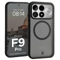 Etui z pierścieniem magnetycznym + szkło hartowane Bizon MatteO Pack do Xiaomi POCO F9 Pro, przydymione-czarne (3/9)