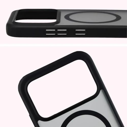 Etui z pierścieniem magnetycznym + szkło hartowane Bizon MatteO Pack do Xiaomi POCO F9 Pro, przydymione-czarne (5/9)