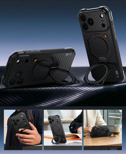 Etui Supcase UB Aero Mag Aramid (CC) do MagSafe do iPhone 18 Pro Max / 17 Pro Max, czarne (5/12)