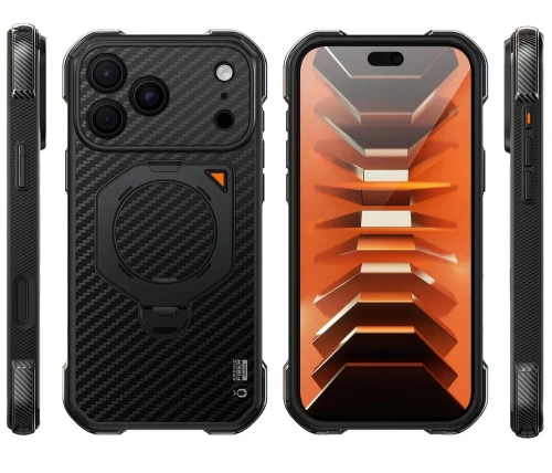 Etui Supcase UB Aero Mag Aramid (CC) do MagSafe do iPhone 18 Pro Max / 17 Pro Max, czarne (12/12)