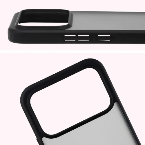 Etui + szkło hartowane Bizon Angelo Pack do Xiaomi POCO F9 Ultra, przydymione z czarną ramką (4/8)