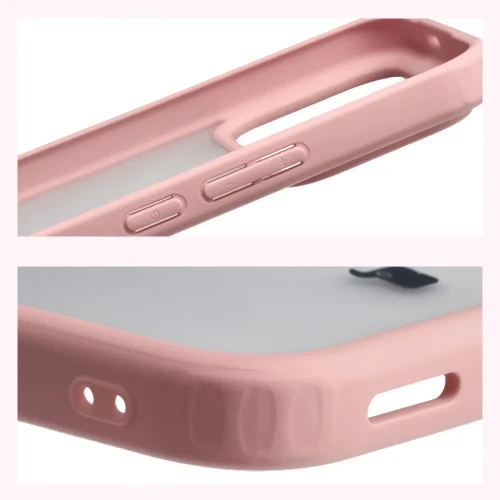 Etui + szkło hartowane Bizon Angelo Pack do Xiaomi POCO F9 Ultra, półprzezroczyste z jasnoróżową ramką (5/8)