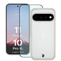 Etui + szkło hartowane Bizon Angelo Pack do Google Pixel 11 Pro XL / 10 Pro XL, półprzezroczyste z beżową ramką (1/8)