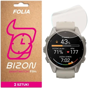 Folia matowa Bizon Watch Film Matte Duo do Garmin Fenix 9 (43 mm), 2 sztuki