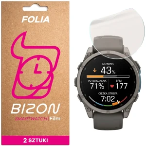 Folia matowa Bizon Watch Film Matte Duo do Garmin Fenix 9 (47 mm), 2 sztuki