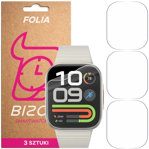Folia ochronna na ekran zegarka Bizon Watch Film HydroFlex do Xiaomi Redmi Watch 6 Lite, 3 sztuki (1/5)