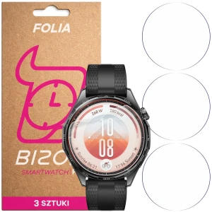 Folia ochronna na ekran zegarka Bizon Watch Film HydroFlex do Huawei Watch GT 7 46 mm, 3 sztuki