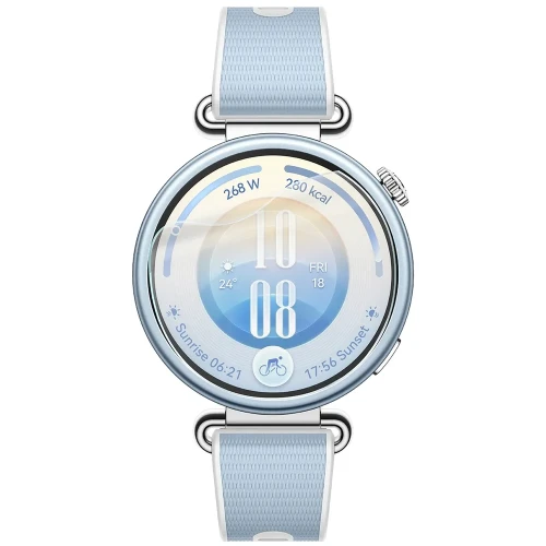 Folia ochronna na ekran zegarka Bizon Watch Film HydroFlex do Huawei Watch GT 7 41 mm, 3 sztuki (2/5)