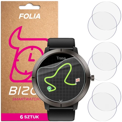 Folia ochronna na ekran zegarka Bizon Watch Film HydroFlex do Nexano NX76 / DM76, 6 sztuk (1/5)