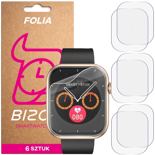 Folia ochronna na ekran zegarka Bizon Watch Film HydroFlex do JG Smart QX7 Pro, 6 sztuk (1/5)