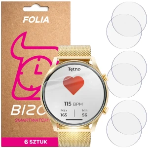 Folia ochronna na ekran zegarka Bizon Watch Film HydroFlex do WonderWatch Mi7 / Mi5 / Sx7 / Sx5 / Xi7, 6 sztuk
