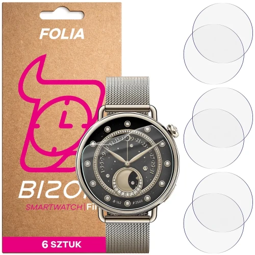 Folia ochronna na ekran zegarka Bizon Watch Film HydroFlex do Xiaomi Watch S4 41mm, 6 sztuk (1/5)