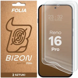 Folia matowa Bizon Film Matte Duo do OPPO Reno16 Pro, 2 sztuki