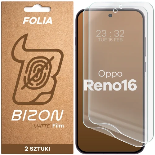 Folia matowa Bizon Film Matte Duo do OPPO Reno16, 2 sztuki (1/5)