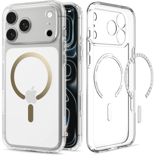 Etui Spigen Ultra Hybrid Mag do MagSafe do iPhone 18 Pro Max, przezroczysto-złote (7/16)