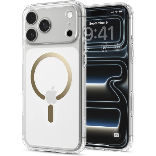 Etui Spigen Ultra Hybrid Mag do MagSafe do iPhone 18 Pro Max, przezroczysto-złote (9/16)