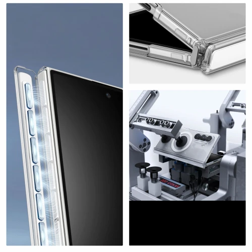 Etui Spigen Ultra Hybrid Pro Mag do MagSafe do Galaxy Z Fold8 Ultra, przezroczysto-białe