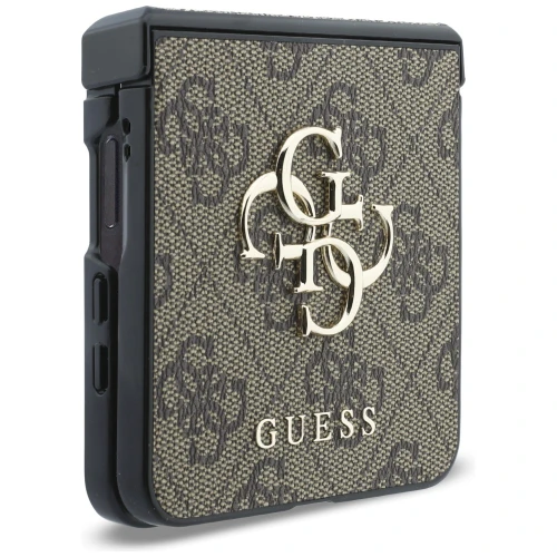 Etui Guess Hardcase 4G Big Metal Logo do Galaxy Z Flip8, brązowe