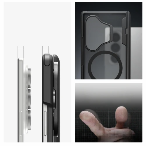 Etui Spigen Optik Armor Pro Mag do MagSafe do Galaxy Z Fold8 Ultra, przydymione-czarne