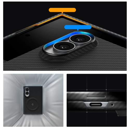 Etui Spigen Air Skin Aramid Mag do MagSafe do Galaxy Z Fold8, czarne