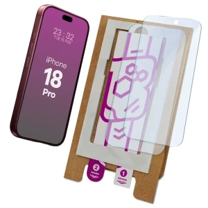 2x Szkło hybrydowe z eko aplikatorem Bizon Eplikator Hybrid Mule do iPhone 18 Pro