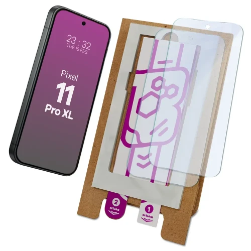 2x Szkło hybrydowe z eko aplikatorem Bizon Eplikator Hybrid Mule do Google Pixel 11 Pro XL (1/5)