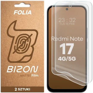 Folia matowa Bizon Film Matte Duo do Xiaomi Redmi Note 17 4G/5G, 2 sztuki