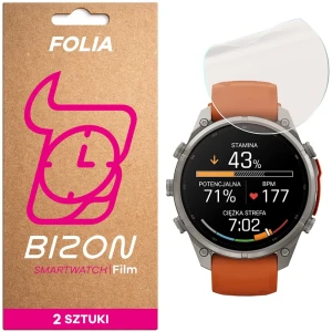 Folia matowa Bizon Watch Film Matte Duo do Garmin Fenix 9 Pro (47 mm), 2 sztuki