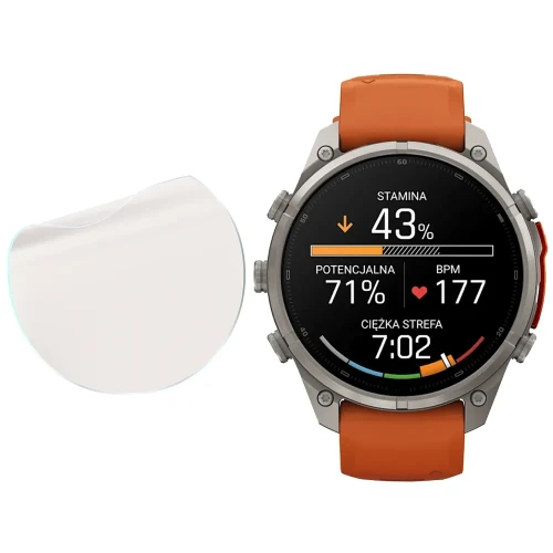 Folia matowa Bizon Watch Film Matte Duo do Garmin Fenix 9 Pro (47 mm), 2 sztuki (4/5)
