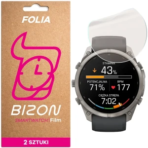 Folia matowa Bizon Watch Film Matte Duo do Garmin Fenix 9 Pro (51 mm), 2 sztuki