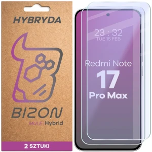 Elastyczne szkło hybrydowe Bizon Hybrid Mule Duo do Xiaomi Redmi Note 17 Pro Max 5G, 2 sztuki