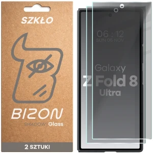 Prywatyzujące szkło hartowane Bizon Glass Clear Shadow Duo do Galaxy Z Fold8 Ultra, przyciemniane, 2 sztuki