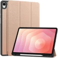 Etui z klapką Bizon Case Tab Lizard do Galaxy Tab S12 Plus, różowozłote (1/9)