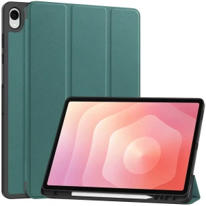 Etui z klapką Bizon Case Tab Lizard do Galaxy Tab S12 Plus, ciemnozielone