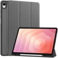 Etui z klapką Bizon Case Tab Lizard do Galaxy Tab S12 Plus, szare (1/9)