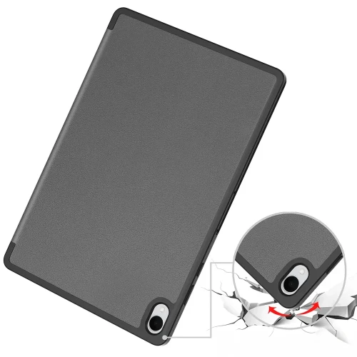 Etui z klapką Bizon Case Tab Lizard do Galaxy Tab S12 Plus, szare (3/9)