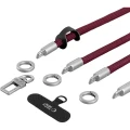 Uniwersalna smycz do telefonu, sznurek C10S Rope Crossbody & Wrist Tech Protect, burgundowa (5/10)