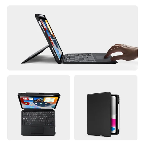 Etui z podświetlaną klawiaturą Bluetooth Dux Ducis (DK Series) doApple iPad 10.9 2022, czarne (5/11)
