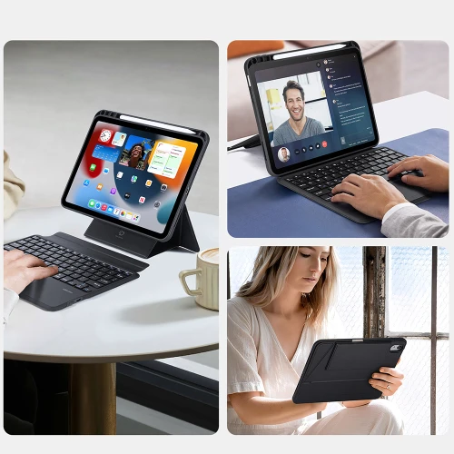 Etui z podświetlaną klawiaturą Bluetooth Dux Ducis (DK Series) doApple iPad 10.9 2022, czarne (6/11)