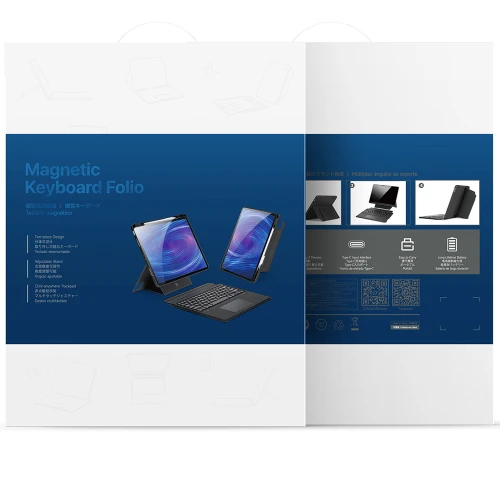Etui z podświetlaną klawiaturą Bluetooth Dux Ducis (DK Series) doApple iPad 10.9 2022, czarne (11/11)